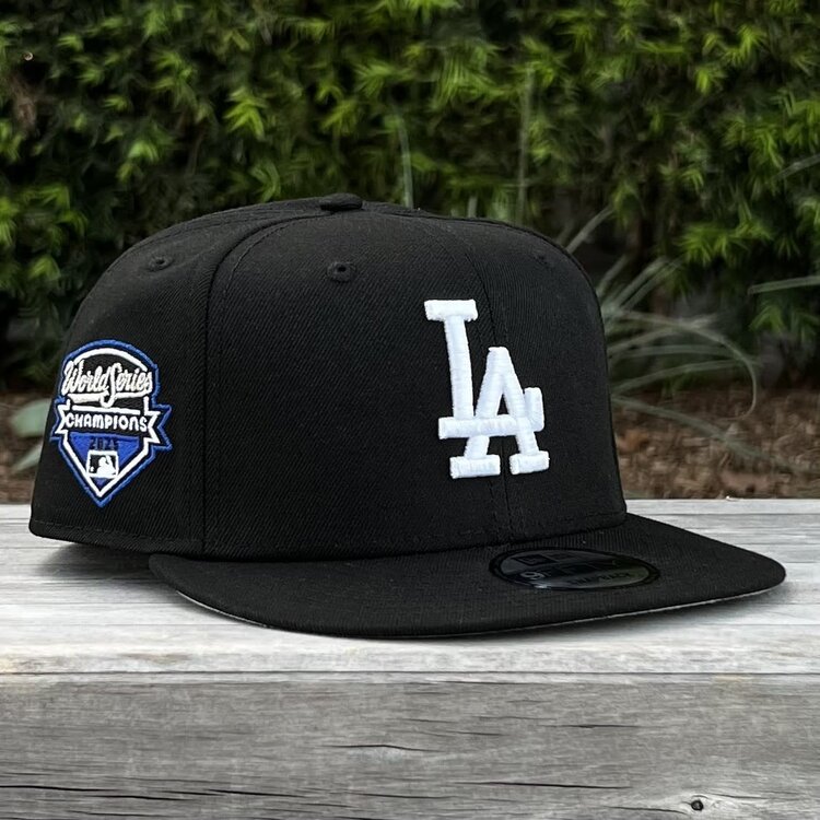 New Era LA Dodgers Black White 2025 WS Champs Side Patch 950 Snapback