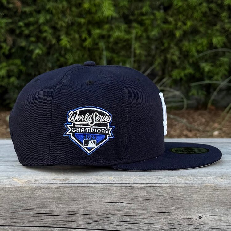 New Era LA Dodgers Navy White 2025 WS Champs Side Patch 950 Snapback
