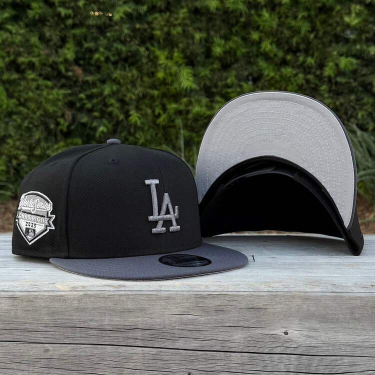 New Era LA Dodgers Black/Graphite 2025 WS Champs Side Patch 950 Snapback