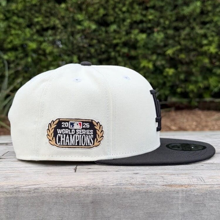 New Era LA Ivory/Black 2025 World Series Champs Laurel SP 950