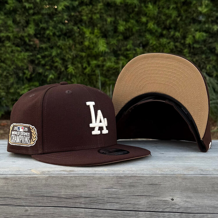 New Era LA Dark Brown Ivory 2025 World Series Champs Laurel SP 950
