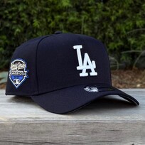 New Era LA Dodgers Navy White 2025 WS Champs Side Patch 940 A-Frame