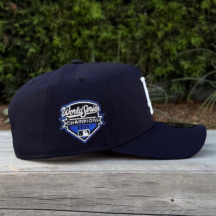 New Era LA Dodgers Navy White 2025 WS Champs Side Patch 940 A-Frame