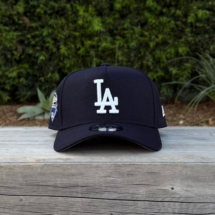 New Era LA Dodgers Navy White 2025 WS Champs Side Patch 940 A-Frame