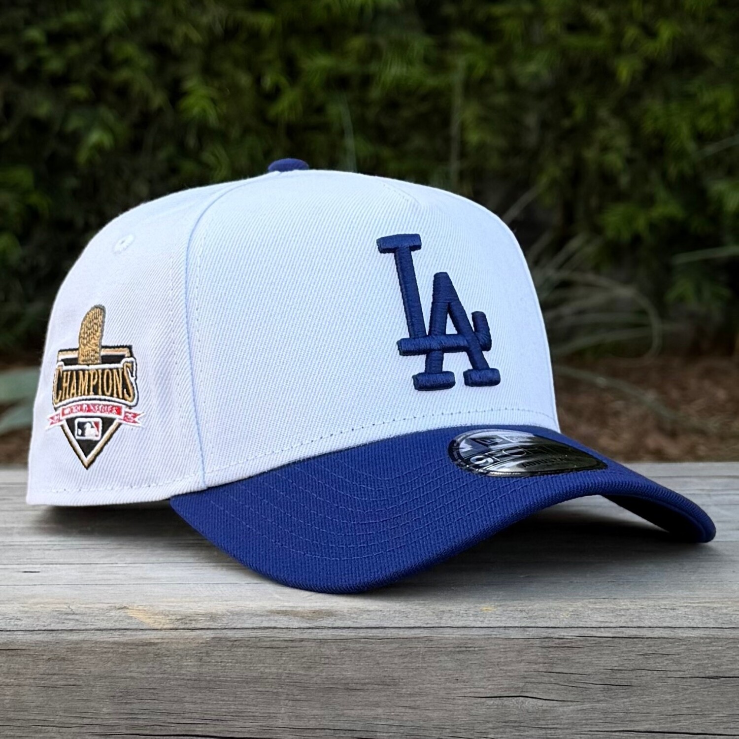 LA Dodgers White/Royal 2025 WS Champs Trophy 940 A-Frame - The