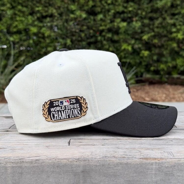 New Era LA Ivory/Black 2025 World Series Champs Laurel SP 940 a-frame