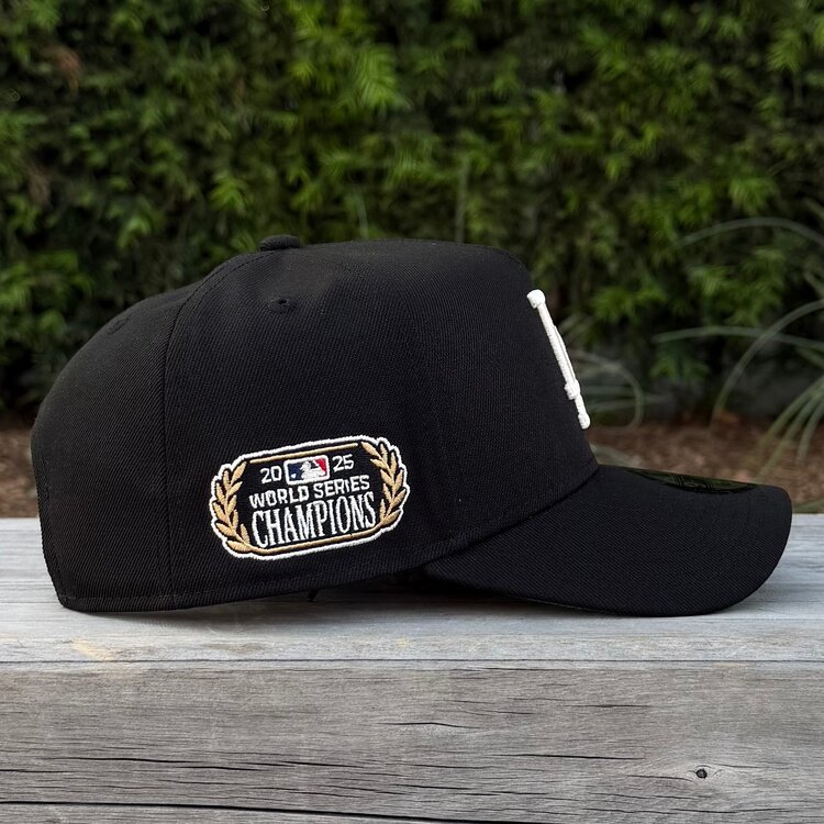 New Era LA Black Ivory 2025 World Series Champs Laurel SP 940 a-frame