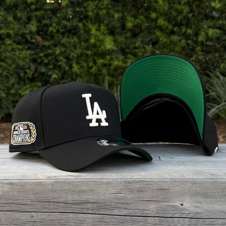 New Era LA Black Ivory 2025 World Series Champs Laurel SP 940 a-frame