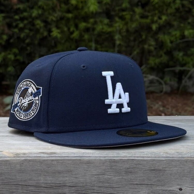 New Era LA Navy White Back to Back World Series Champs Circle