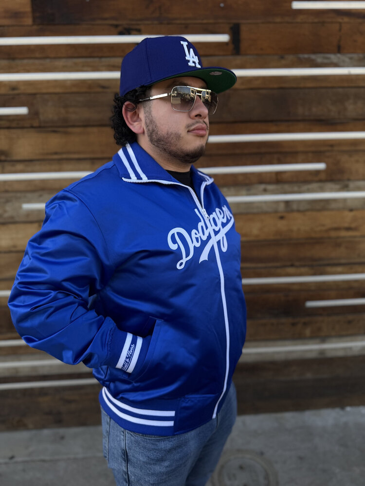 Mitchell and Ness LA Dodgers M&N 1976 Satin Players Jacket Royal