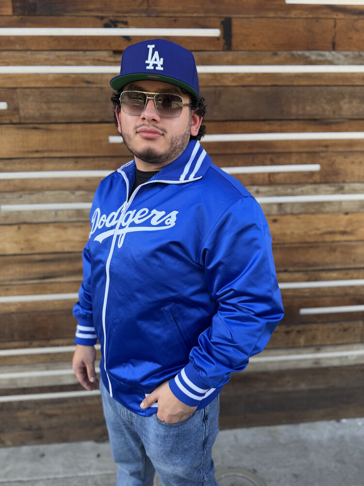 Mitchell and Ness LA Dodgers M&N 1976 Satin Players Jacket Royal