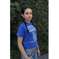Mitchell and Ness LA Dodgers M&N Women's Royal Cropped Boxy Tee