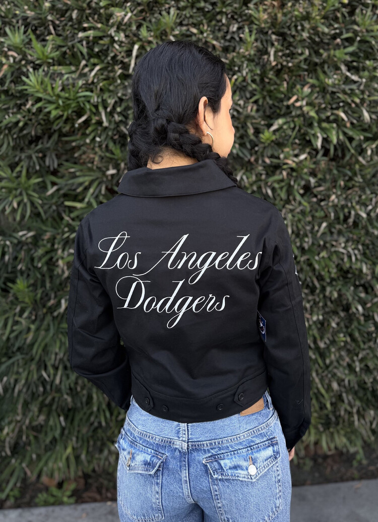 Mitchell and Ness LA Dodgers M&N Women's Script Mechanic Jacket Black