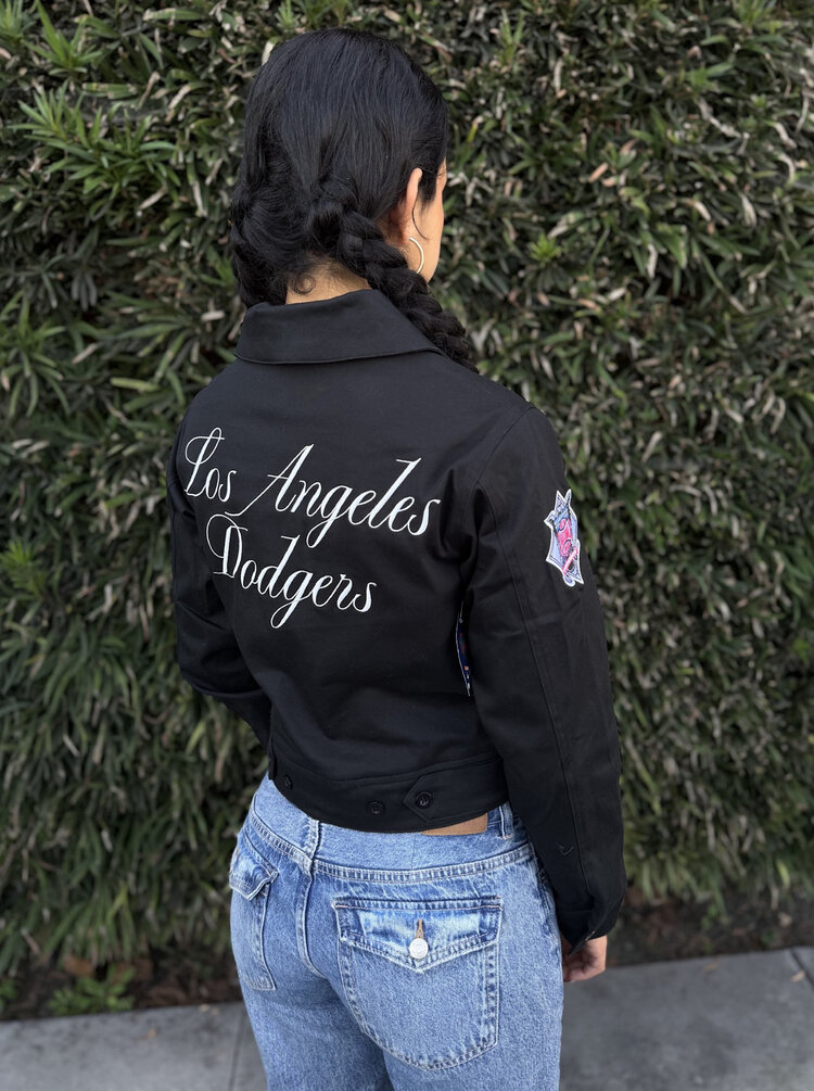 Mitchell and Ness LA Dodgers M&N Women's Script Mechanic Jacket Black