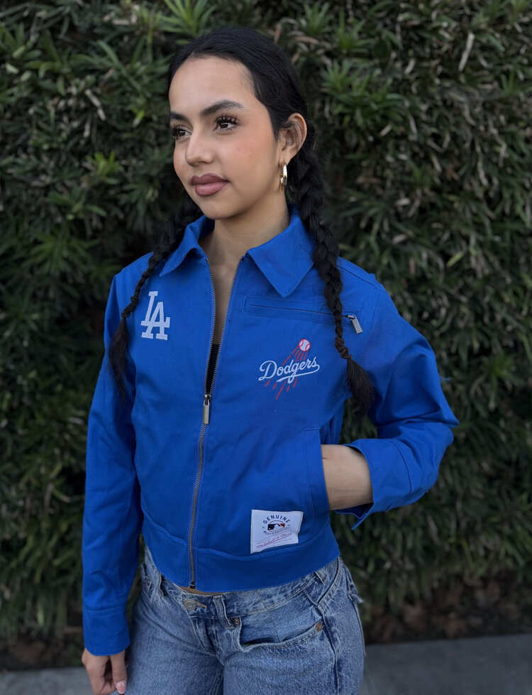Mitchell and Ness LA Dodgers M&N Women's Script Mechanic Jacket Royal