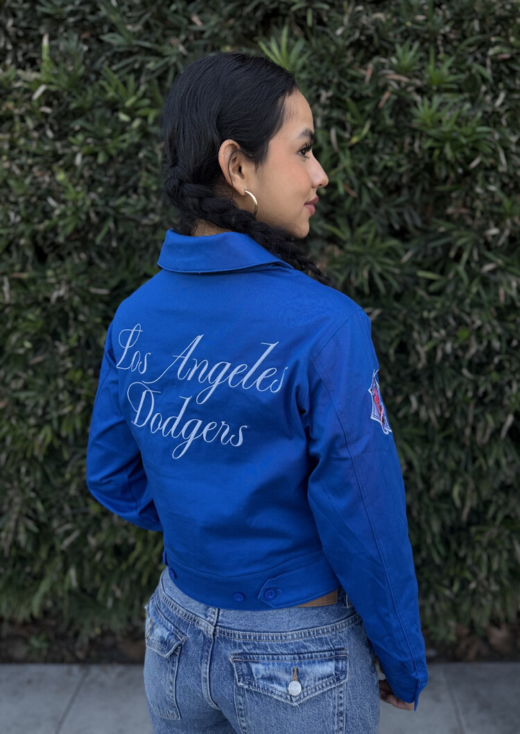 Mitchell and Ness LA Dodgers M&N Women's Script Mechanic Jacket Royal