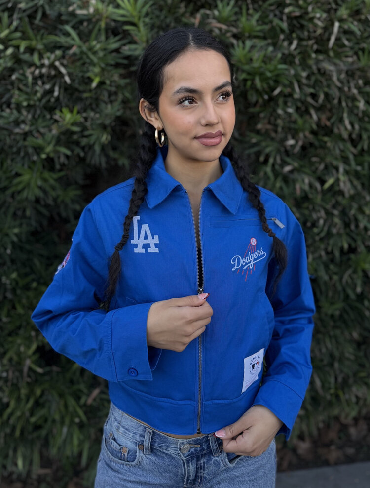 Mitchell and Ness LA Dodgers M&N Women's Script Mechanic Jacket Royal