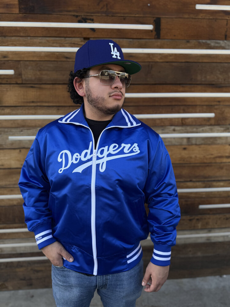 Mitchell and Ness LA Dodgers M&N 1976 Satin Players Jacket Royal