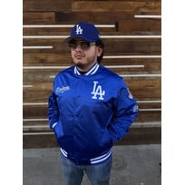 Mitchell and Ness LA Dodgers M&N Double Clutch Lightweight Satin Jacket Royal