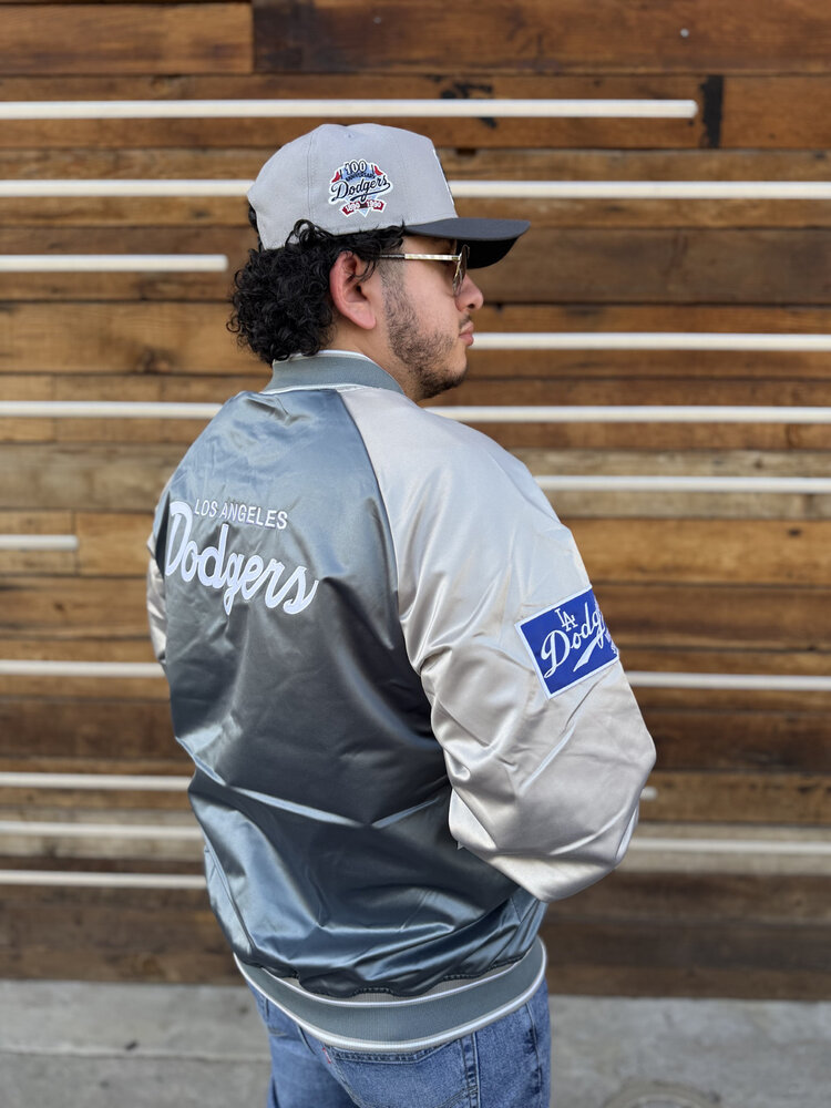 Mitchell and Ness LA Dodgers M&N Thunderstorm Lightweight Jacket Gray