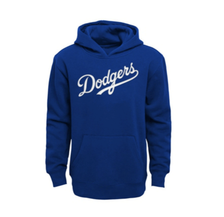 MLB LA Dodgers Youth Wordmark Pullover Hoodie