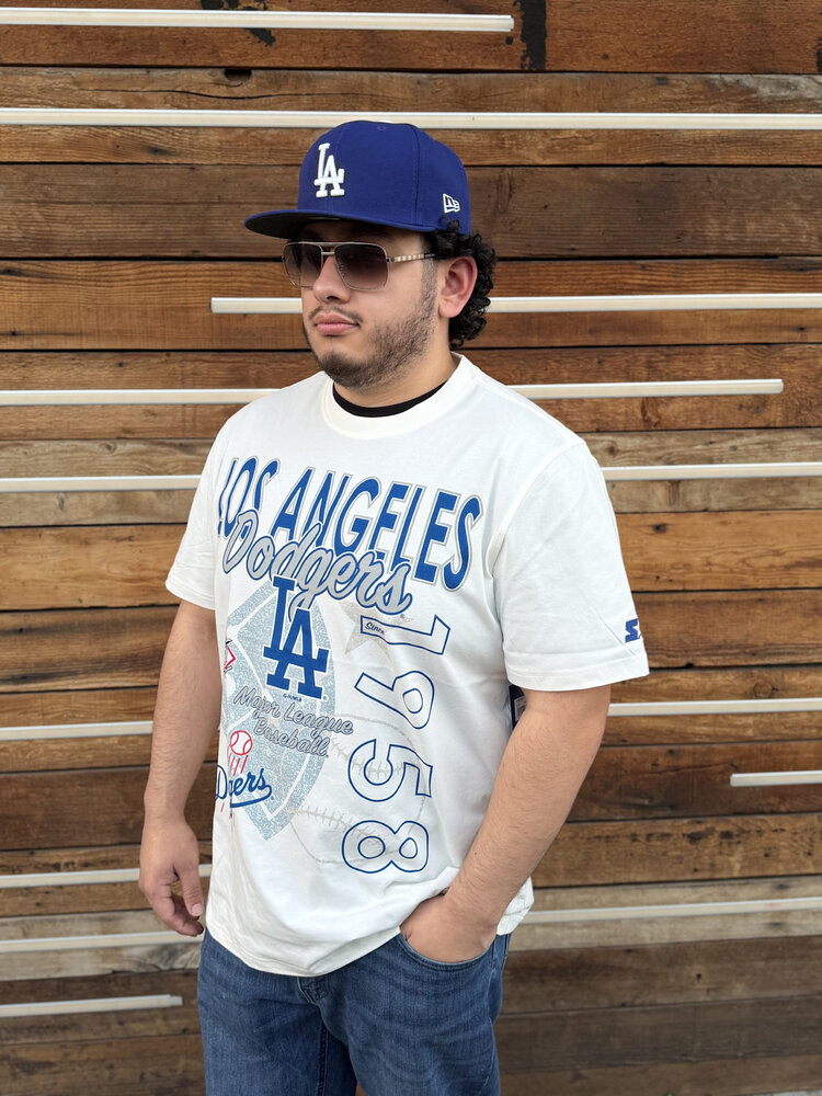 Starter LA Dodgers Men's Starter Wild Card Vintage White Short Sleeve Tee