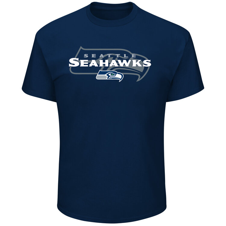 Majestic Seahawks M Pick Six Tee Navy