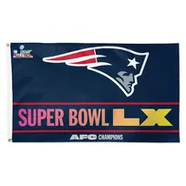 Wincraft NFL New England Patriots AFC Champs Super Bowl Bound Deluxe 3'x5' Flag