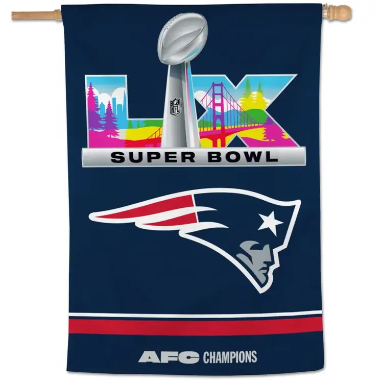 Wincraft NFL New England Patriots AFC Champs Super Bowl Bound 28 in x 40 in Vertical Flag