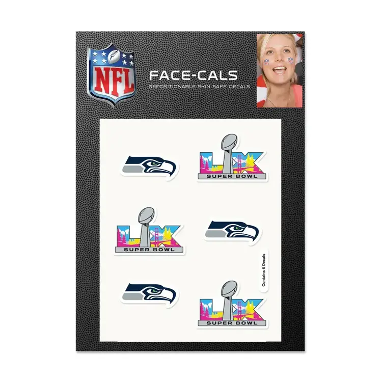 Wincraft Face Cals NFL Seattle Seahawks Super Bowl LIX