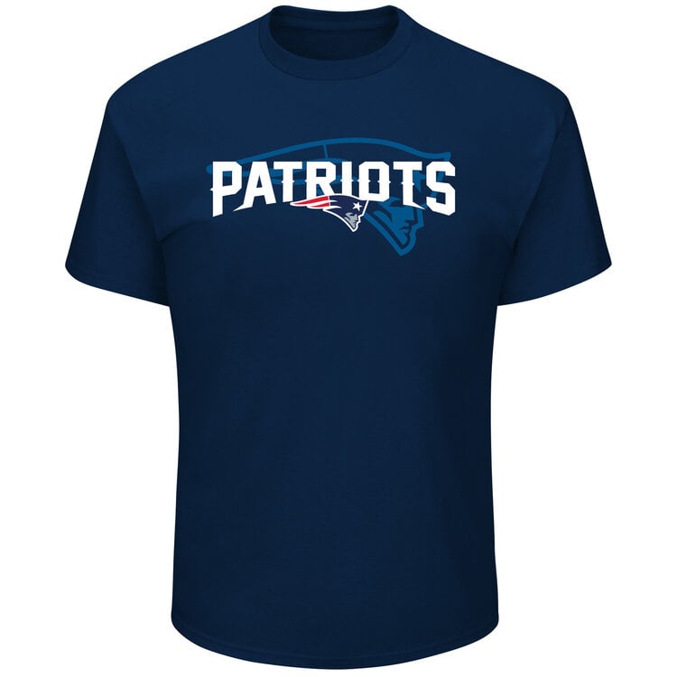 Majestic Patriots M Pick Six Tee Navy