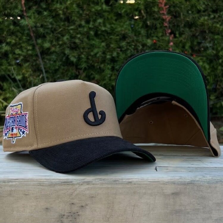 New Era Phillies Upside Down Khaki/Black Corduroy 1996 ASG 940 A-Frame