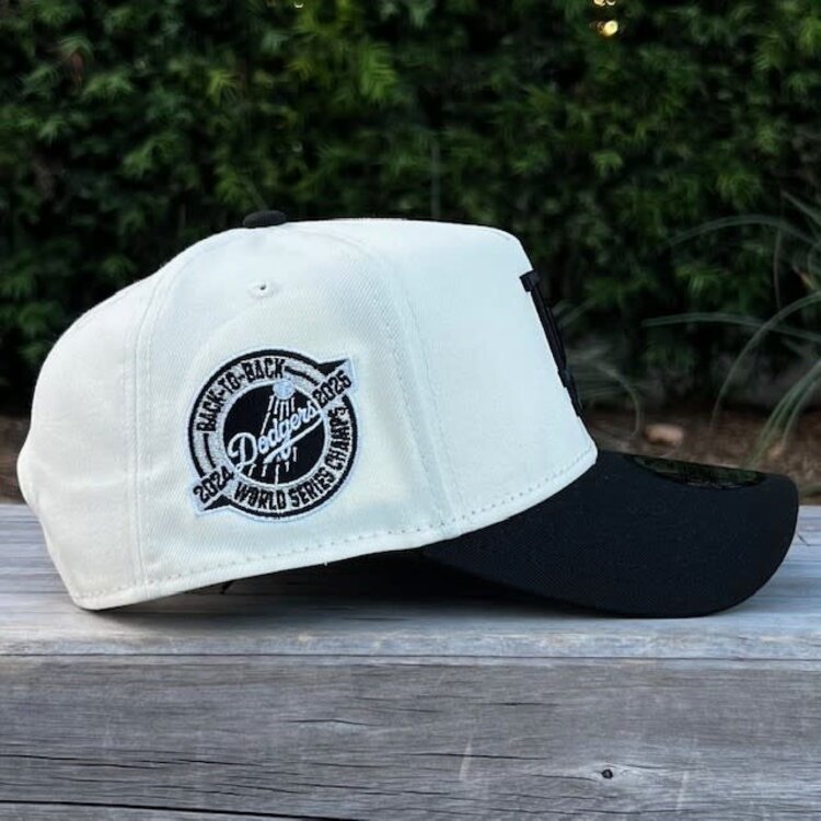 New Era LA Ivory/Black Back to Back World Series Champs Circle 940 a-frame