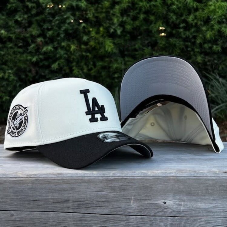New Era LA Ivory/Black Back to Back World Series Champs Circle 940 a-frame