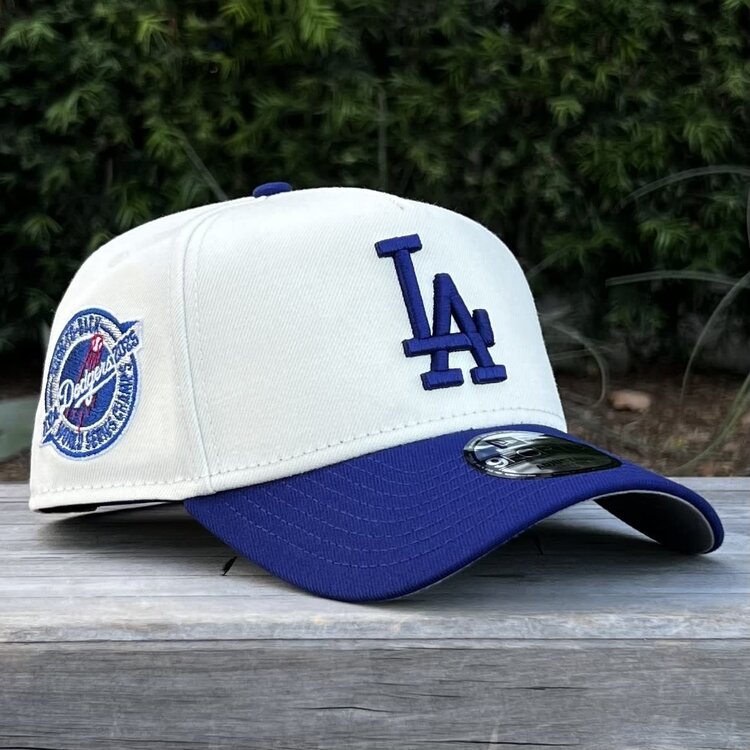New Era LA Ivory/Royal Back to Back World Series Champs Circle 940 a-frame