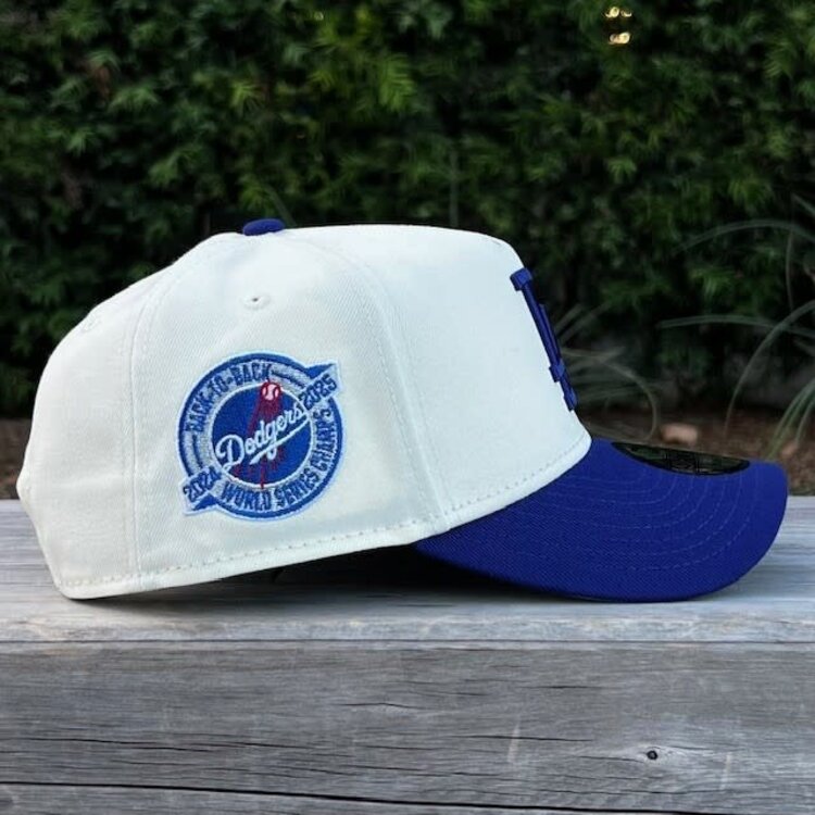 New Era LA Ivory/Royal Back to Back World Series Champs Circle 940 a-frame