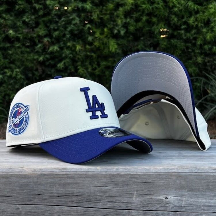 New Era LA Ivory/Royal Back to Back World Series Champs Circle 940 a-frame