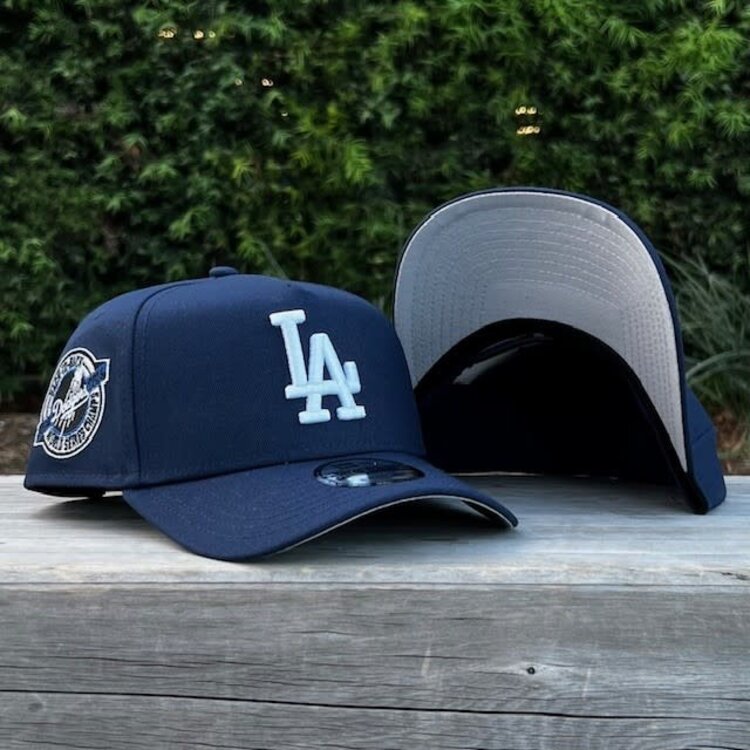 New Era LA Navy White Back to Back World Series Champs Circle 940 a-frame