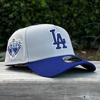 New Era LA Gray/Royal Back to Back World Series Champs Diamond 940 a-frame