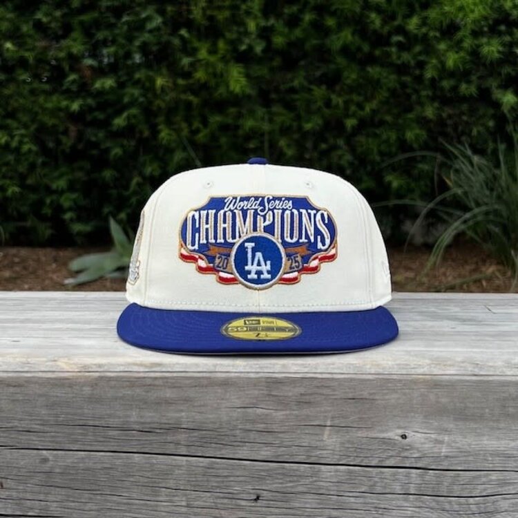 New Era LA Ivory/Royal 2025 World Series Champs Locker Room