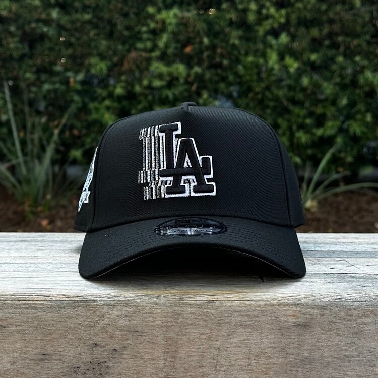 New Era LA Dodgers Black Metallic Silver Fade 940 a-frame