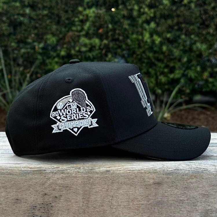 New Era LA Dodgers Black Metallic Silver Fade 940 a-frame