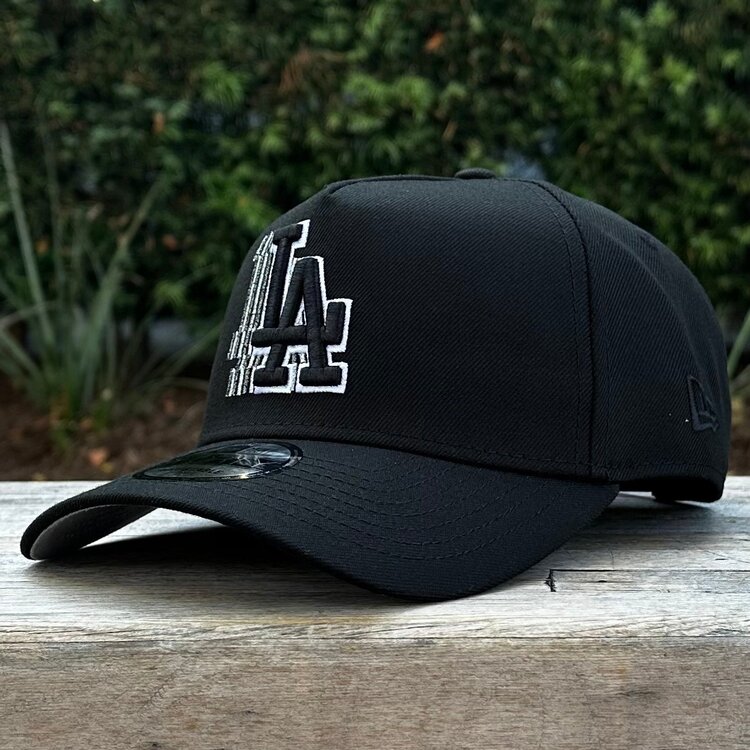 New Era LA Dodgers Black Metallic Silver Fade 940 a-frame
