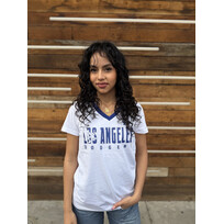 G-III LA Dodgers Women's GIII Best Team White V-Neck Tee