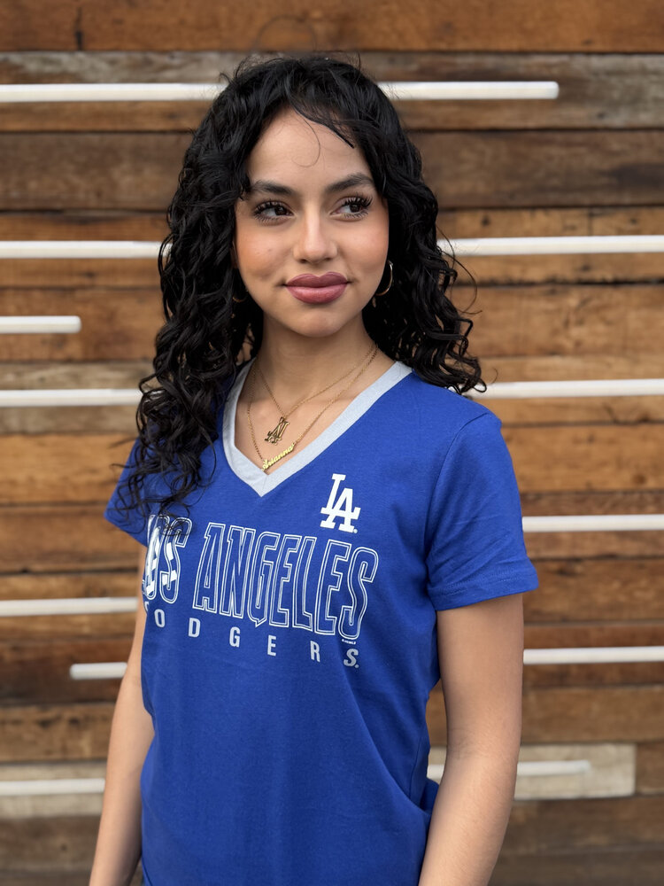 G-III LA Dodgers Women's GIII Best Team Royal V-Neck Tee