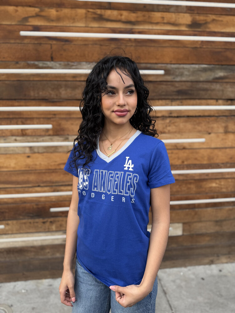 G-III LA Dodgers Women's GIII Best Team Royal V-Neck Tee