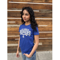 G-III LA Dodgers Women's GIII Goal Royal Crew Tee
