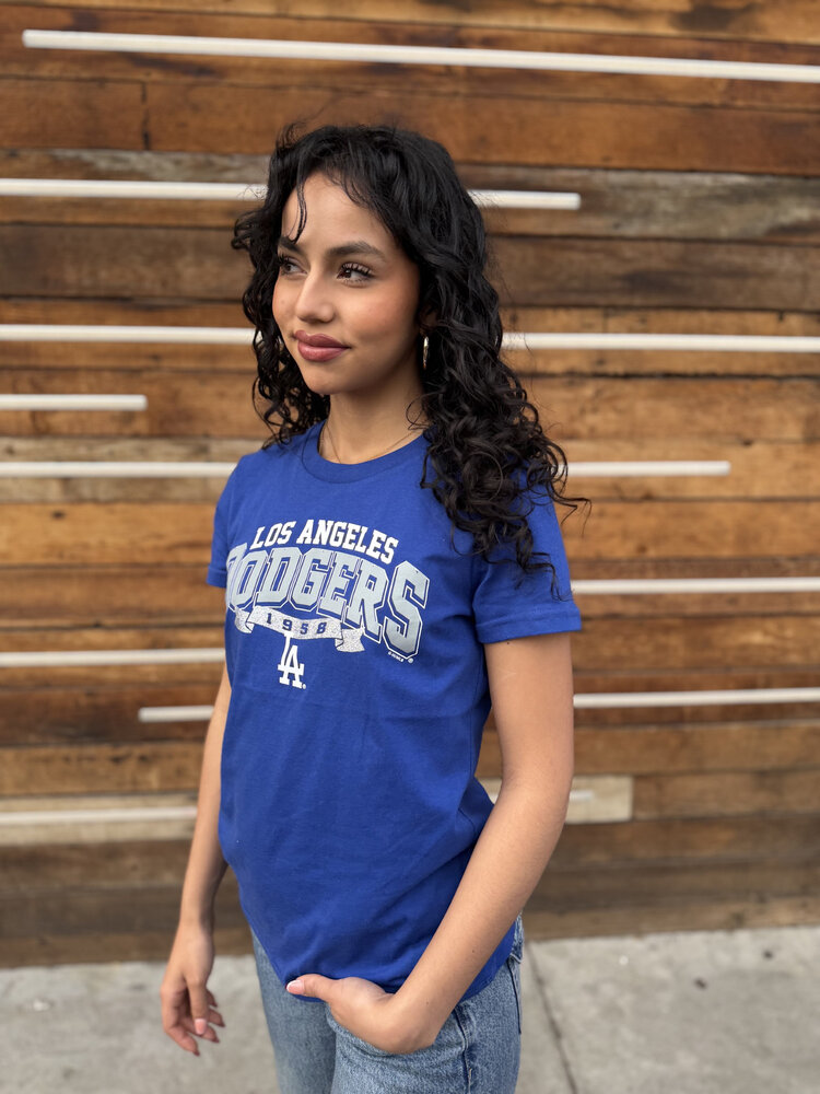 G-III LA Dodgers Women's GIII Goal Royal Crew Tee