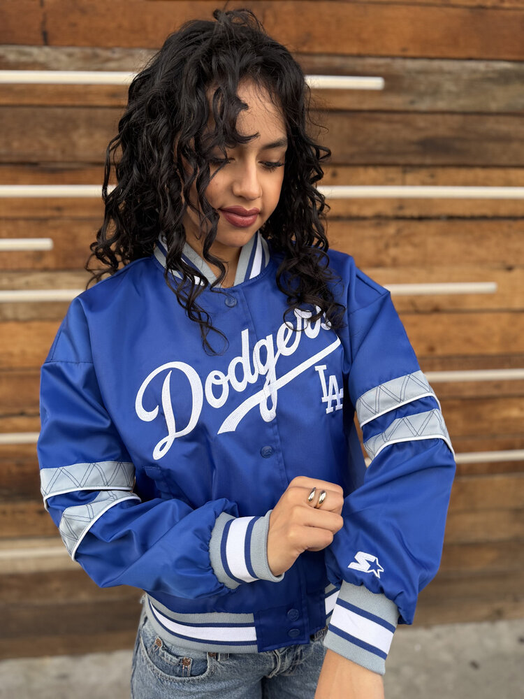 Starter LA Dodgers Women's Starter Interception Royal Satin Jacket