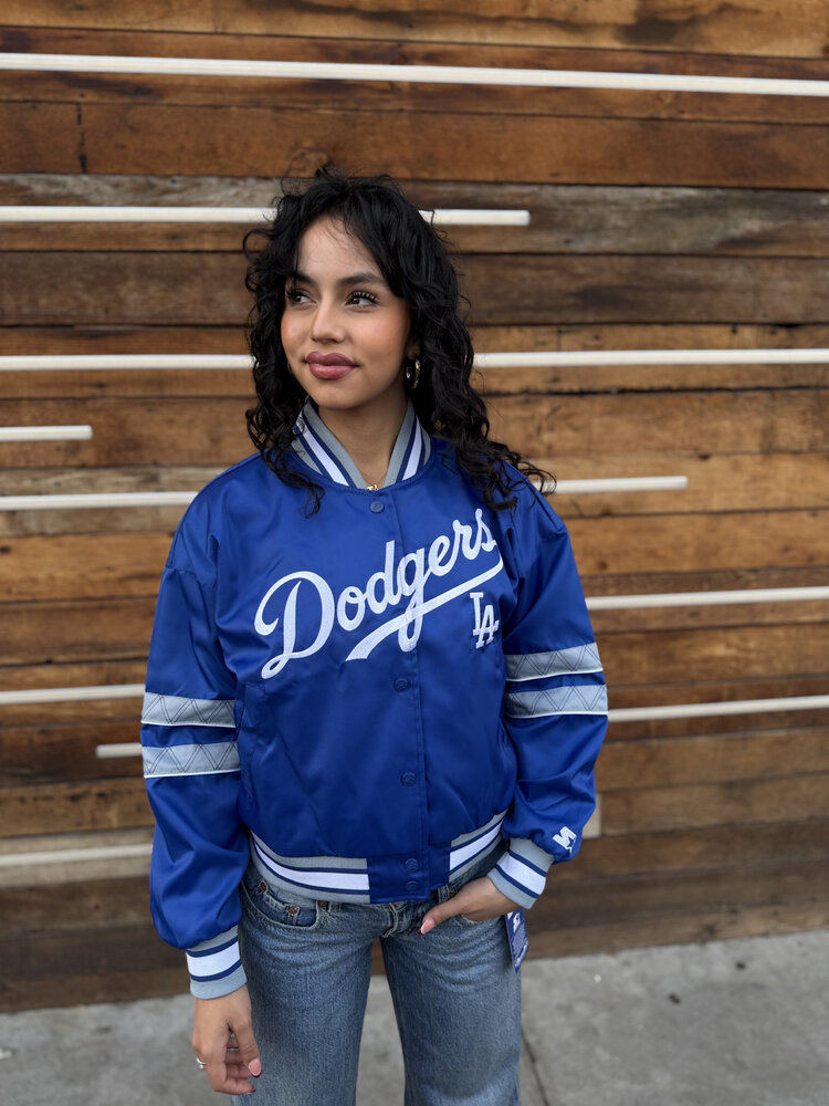Starter LA Dodgers Women's Starter Interception Royal Satin Jacket